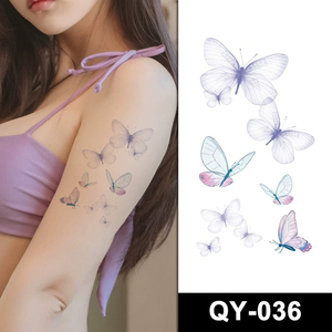 Kits d'autocollants de <span class=keywords><strong>tatouage</strong></span> jetables Qy Darkness, motifs <span class=keywords><strong>serpent</strong></span> et fleurs, tatouages génitaux féminins personnalisés - Product Image 2