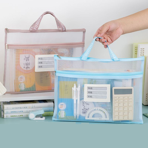 B4 Kích thước hợp pháp Nylon tài liệu túi rõ ràng có thể nhìn thấy lưới dây kéo túi văn phòng trường tập tin giấy đóng gói xử lý hợp pháp nộp hồ sơ sản phẩm - Product Image 5