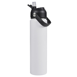 Bouteille d'eau isotherme en acier inoxydable de 18 oz avec couvercle à paille, bouteille sous vide à double paroi sans BPA, anti-fuite pour la randonnée et le camping - Product Image 1