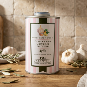 Aceite de Oliva Virgen Extra Galantino con Sabor a Ajo, Latas de 250 ml (12 por Caja), Calidad Premium, Italia, Puglia - Product Image 3