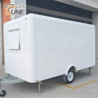 Remolque de Comida Móvil Compacto, Totalmente Equipado, de un Solo Eje, para Eventos al Aire Libre, Playa, Resort, Cafetería, Venta Ambulante
