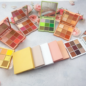 Großhandel Hochwertige vegane 9-Loch-Lidschatten-Palette Private Label Benutzer definiertes Logo Schimmer Finish Quadratisches Pulver Lidschatten-Palette - Product Image 5