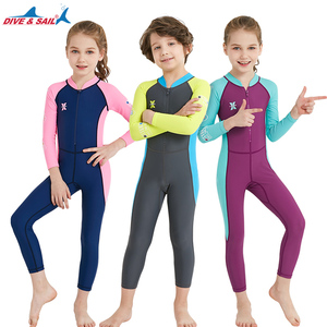 Traje de BANO Para ninos cremallera rash GUARD Una piezza nropa de Playa buceo Surf traje de BANO - Product Image 2