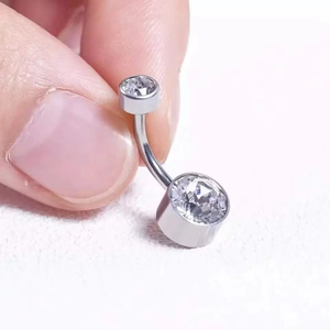 Lot de Piercings de <span class=keywords><strong>Nombril</strong></span> Mignons pour Enfants en Titane, Bijoux de Corps Opale, Longueur 6mm, Cadeau de Fête, Mariage, Fiançailles, Navel ASTM F136 - Product Image 4