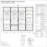 Armoire intégrée moderne de luxe avec porte en verre, éclairage LED, placage en noyer, bordure laser, sur mesure, modulaire