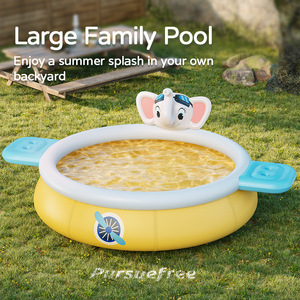 Piscina inflable con forma de elefante Pursuefree para niños, para uso en exteriores y en casa, diseño reforzado - Product Image 3