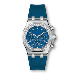 <span class=keywords><strong>De</strong></span> nueva marca 316L <span class=keywords><strong>de</strong></span> acero inoxidable 18K zafiro plateado Diamante <span class=keywords><strong>de</strong></span> lujo mecánico ap relojes automáticos - Product Image 1