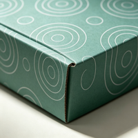 Boîtes d'emballage auto-érectables en carton ondulé imperméable personnalisées, avec gaufrage à paillettes, pelliculage mat, boîtes d'expédition
