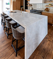 Dalles de pierre naturelle blanche brésilienne au design moderne, dalles de marbre quartzite blanc Taj Mahal polies, grandes dalles pour plans de toilette
