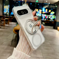 Nouvel Arrivage Coque de téléphone givrée avec anneau magnétique de chargement sans fil et support pour Google Pixel 10 9 8 7 6 Pro XL 10A 9A 8A 7A