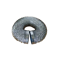 Tuyau flexible en aluminium double couche DN110 de 2 mètres de long pour fumée d'huile, conduit d'air en aluminium, gaine de fumée d'huile