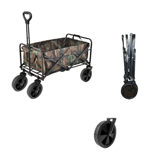 Chariot utilitaire pliable d'extérieur portable pour le camping, les courses, le jardin et la plage, chariot de courses pliable - Product Image 2