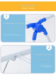 <span class=keywords><strong>Stendibiancheria</strong></span> pieghevole a 2 livelli per interni/esterni stendino con ali regolabili in altezza asciugatrice portatile per abbigliamento e asciugamani - Product Image 4