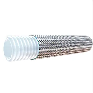 High Flexible High Temperature Chemical Resistance Stainless Steel Braided Ptfe Corrugated Hose For E85 Fuel Hose