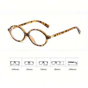 Gafas de Sol Ovaladas Retro 2024 para Mujer, con Estampado de Leopardo, Protección UV400, Montura Pequeña, Anti Luz Azul, Gafas Ópticas para Dama - Product Image 5