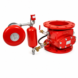 Válvula de retención de alarma para sistema de rociadores contra incendios, cámara retardante, motor de agua, tapa de inspección, válvula de hierro fundido con brida - Product Image 1