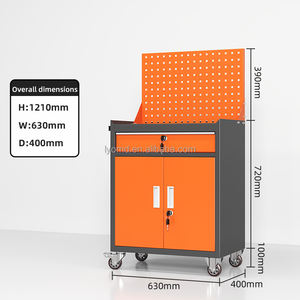 عربة أدوات إصلاح السيارات من OUMEIDA مع أدراج، صندوق إصلاح يدوي متعدد الوظائف، خزانة أدوات متنقلة ثقيلة بدرجين - Product Image 2