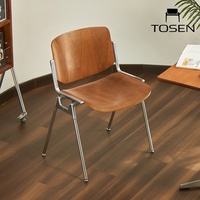 Chaise de salle à manger de style mid-century, chaise de café en acier inoxydable, chaise de restaurant commerciale, table et chaise de salle à manger haut de gamme