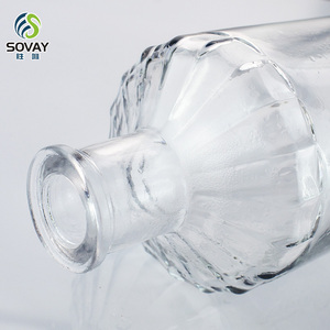 <span class=keywords><strong>Bouteille</strong></span> en verre vide de luxe personnalisée pour spiritueux et liqueurs, 500 ml et 700 ml, avec bouchon en liège, pour whisky et brandy - Product Image 4