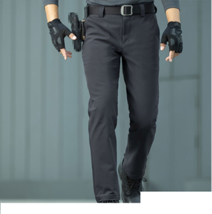 กางเกงขายาวทรงตรงแบบสลิมสำหรับนักธุรกิจ รุ่น DFP0222 ผ้าซอฟต์เชลล์ อุ่นสบายในฤดูหนาว พร้อมคุณสมบัติรักษาอุณหภูมิ มีสินค้าพร้อมส่งและรับสั่งทำ - Product Image 2