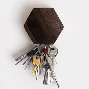 Porta-chaves magnético madeira Wall Key Rack Gancho chave para Wall Decor