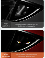 Lampe d'avertissement LED universelle dynamique solaire Devil Evil Eye Strobe, étanche, sans fil, pour pare-brise de voiture, lumière d'ambiance