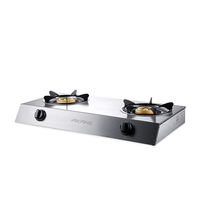 Cuisinière à gaz domestique AKANE A.82614 GPL 2 brûleurs, allumage électronique, flamme puissante, chauffage uniforme, nettoyage facile