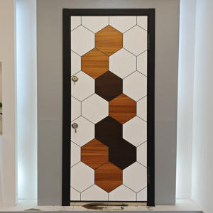 Porte d'entrée principale en acier TECHTOP de style moderne, antivol, avec isolation en nid d'abeille/laine de roche et serrure à 2/4 points pour appartements - Product Image 3