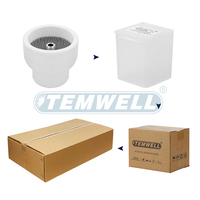 Buse en céramique blanche TEMWELL résistante aux hautes températures pour soudage TIG, personnalisable OEM, compatible avec les séries WP9, 17, 18, 20, 25, 26, Argon