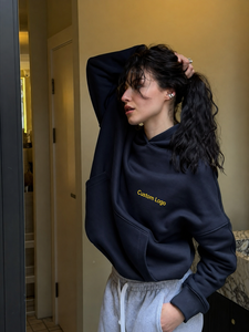 Sudadera con Capucha para Mujer, Premium, de Felpa, Hombros Caídos, Estilo Casual, Manga Larga, Proveedor - Product Image 4