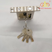 Raccord de réparation inférieur pour porte en verre Serrure cylindrique en laiton Serrure de porte pliante en verre Raccords de porte en verre