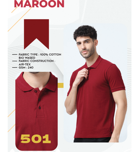 T-shirt en tissu bio-lavé 100% coton doux pour homme, 240 GSM, respirant, confortable, tissu durable, choix parfait - Product Image 1