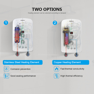 Chauffe-eau électrique instantané avec pompe, boîtier en plastique, régulateur de température pour un usage domestique dans la cuisine et la douche - Product Image 5