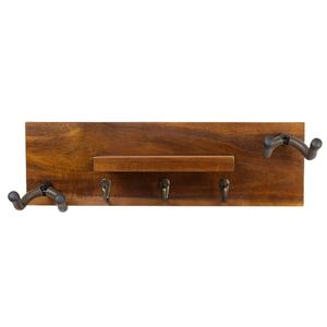 GS039M Yinyu Support mural multiple en bois d'<span class=keywords><strong>acajou</strong></span> massif avec étagère et cintres pour le rangement de la maison et du studio. - Product Image 1