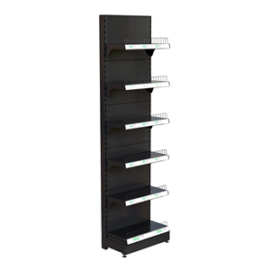 Estanterías de supermercado estilo isleño populares, unidad de góndola de doble cara con estanterías de extremo para exhibición en pasillos centrales - Product Image 1