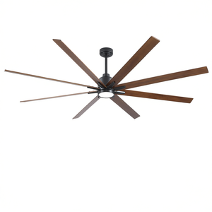 Ventilador de Techo Moderno Negro de Perfil Bajo, 52 Pulgadas, Aspas de ABS, Motor DC, Control Remoto, LED Regulable, para Dormitorio - Product Image 1