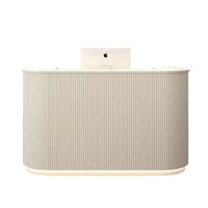 Comptoir de bar en bois moderne simple et luxueux, petit bureau de réception pour les magasins de vêtements, les salons de beauté, les bureaux d'accueil - Product Image 6