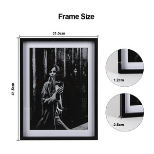 High Quality Modern Style Large <strong>30x40cm</strong> Black Wood Photo <strong>Frame</strong> MDF Paper Wrapped Photo <strong>Frame</strong> - Product Image 6