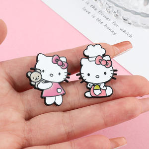 Dibujos animados de estilo japonés para accesorios de broche Sanrio con Kuromi Hello Kitty My Melody Digital Metal Christmas Made Zinc - Product Image 3