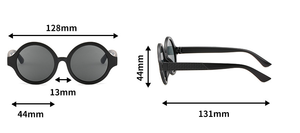 2022 nuevas gafas de sol con logotipo personalizado para <span class=keywords><strong>mujer</strong></span> UV 400 marcos cuadrados superiores planos azules y rojos con gafas de sol de espejo <span class=keywords><strong>hexagonales</strong></span> grandes - Product Image 4
