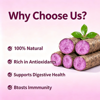 Poudre d'igname violette naturelle en vrac, riche en fibres alimentaires, fournit des vitamines A, C, E, favorise la santé digestive, qualité alimentaire