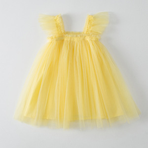 Vestidos de Tul para Niñas al por Mayor, Multicolores, con Mangas Abullonadas y Tirantes, Vestidos de Verano para Bebés - Product Image 4