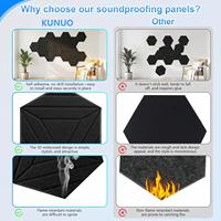 Panneau acoustique en fibre de polyester à fentes hexagonales géométriques, carrelage mural décoratif pour la décoration intérieure de bureaux modernes