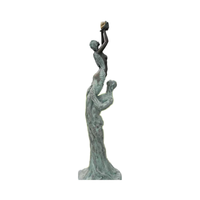 Sculpture italienne moderne pour la décoration extérieure de la maison, statue en béton de femme pour la décoration du jardin
