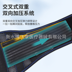 Ceinture de soutien lombaire respirante avec plaque en acier courbée, élastique, pour soulager les douleurs du bas du dos, soutien de la taille HY-HW - Product Image 4