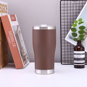 Vaso Térmico de Acero Inoxidable Curvo de 30 oz, Taza Térmica de Doble Pared con Aislamiento al Vacío, con Tapa y Pajita Reutilizable - Product Image 1