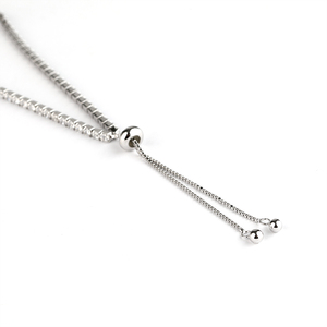 Pulsera de cadena de plata de ley 925 para mujer, pulsera infinita de CZ, joyería de diseño de moda - Product Image 4