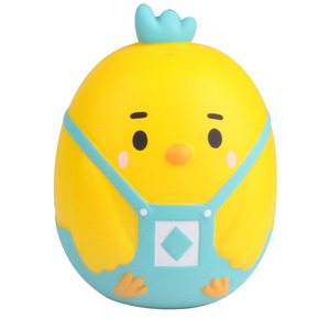 Pu Animal Cute Overalls Chicken Toy Round Slow <b>Rebound</b> Figurine For 2 To 4 Years Unisex Fidget Toys - Product Image 5
