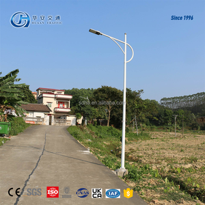 Acier galvanisé à piles solaire extérieur du réverbère de LED IP66 3m-application simple de route de double bras de gamme de taille de 12m - Product Image 1