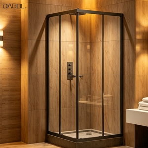 Système de quincaillerie pour porte de <span class=keywords><strong>douche</strong></span> coulissante double en verre, accessoires pour cabine de <span class=keywords><strong>douche</strong></span> carrée en verre pour salle de bain - Meilleures ventes - Product Image 1